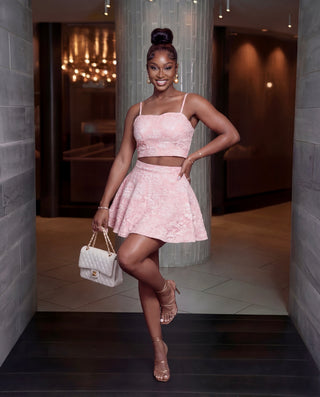 Jazara Floral Embroidered Skirt Set