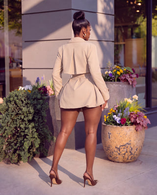 Lydia double-breasted belted coat dress