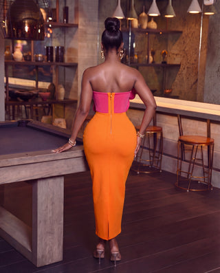 Halle sunset bandage dress