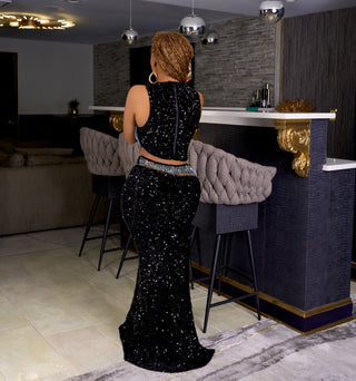 BOSLEY MESH RHINESTONES MAXI SET