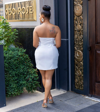 Alana Mini Dress ( White )