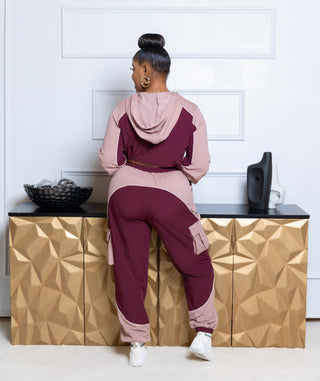 Color block jogger set