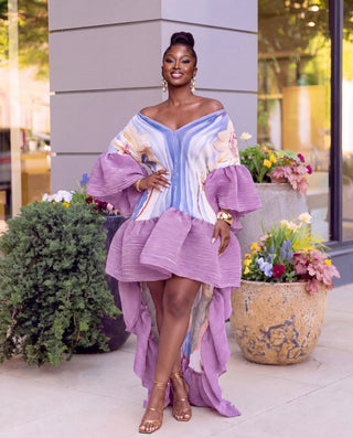 Work of Art Ruffle High Low Maxi Dress