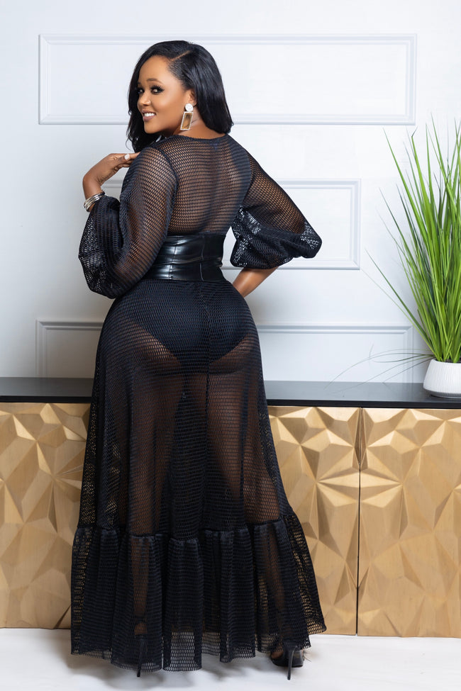 Sexy Diamond Corset Ruched High Slit Maxi Dress Steel Grey main image 0