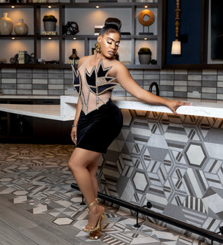 Akini Rhinestone Dress