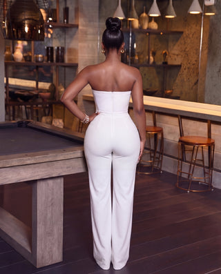 Threaded Twisted Rope Knot Tie Jumpsuit