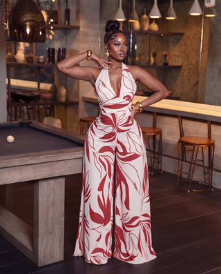 Mia Backless Halter Jumpsuit