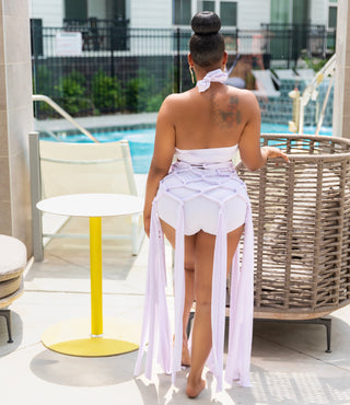 IRMA WHITE CUT-OUT 3 PIECE SET
