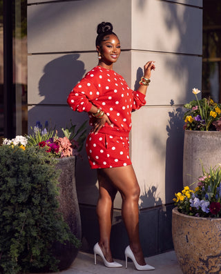 Polka Dot Fleece Set