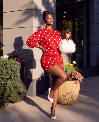 Polka Dot Fleece Set