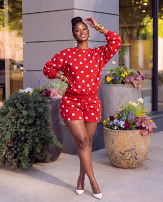 Polka Dot Fleece Set