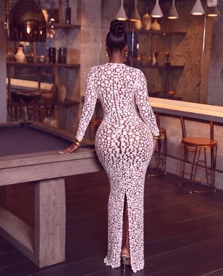 The Zuri long sleeves  Circle mesh Dress