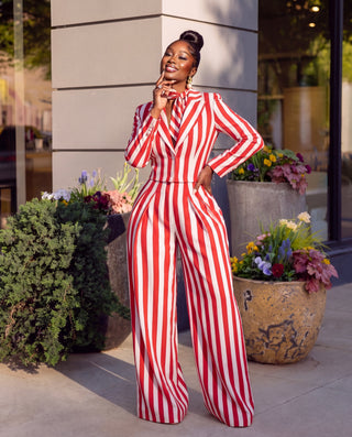 Camya Bold Stripe Power Suit