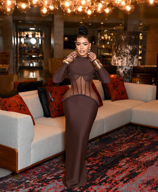 Oratta mesh corset bandage dress Small