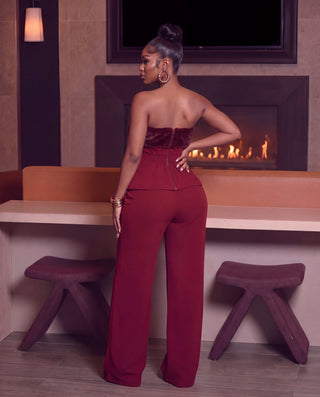 Connie Faux Fur two-piece set