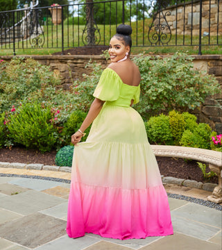 Karli ombré maxi dress