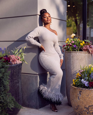 Taliah fury sweater dress