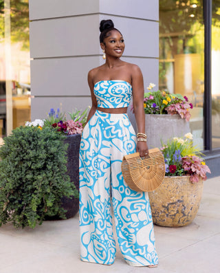 Azul Wide Leg Pant Set