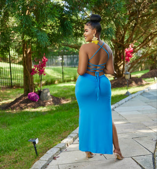 HI SUMMER SEXY BACK MAXI DRESS