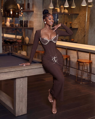 Akesara Rhinestone Dress