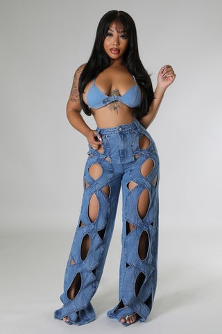 Eera rope cutout jeans