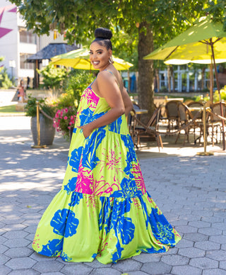 Philfra  tropical maxi dress