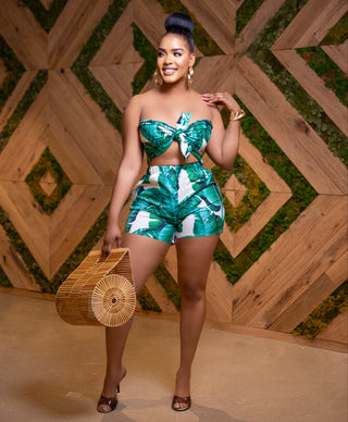 Tropical Tube Tie Short Set
