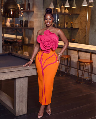Halle sunset bandage dress