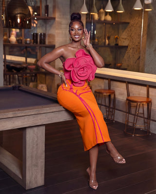 Halle sunset bandage dress