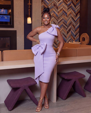 Body Sculpting Midi Dress - lavender