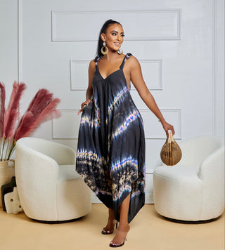 RAYON TIE DYE HAREM JUMPSUIT