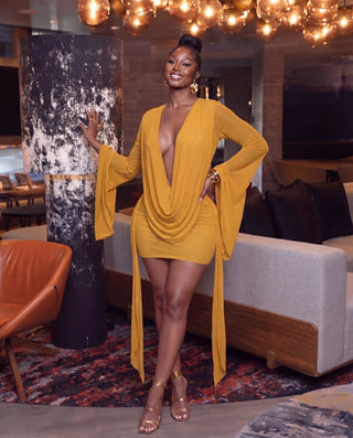 Raven draped Mini dress