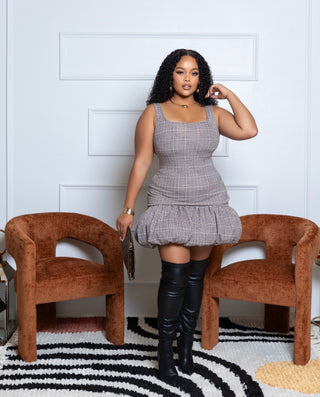 Alessio plaid bubble dress