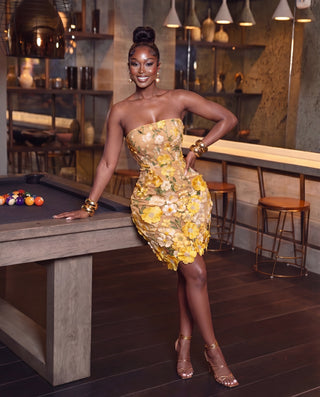 Summer Bloom embroidered dress