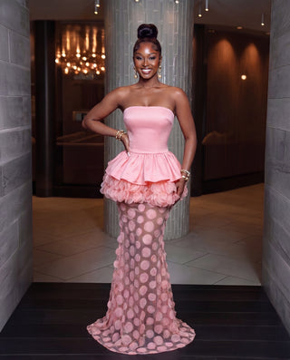 Jalor soft pink gown