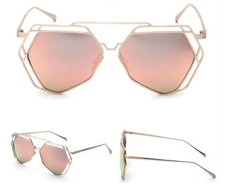 Polygon Anti-Reflective Vintage Sunglasses