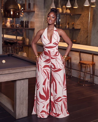 Mia Backless Halter Jumpsuit