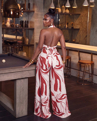 Mia Backless Halter Jumpsuit
