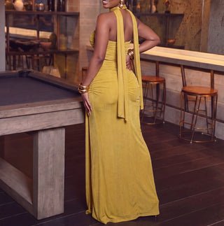 Jade goddess glam maxi dress