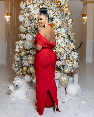 Joella draped sleeve dress