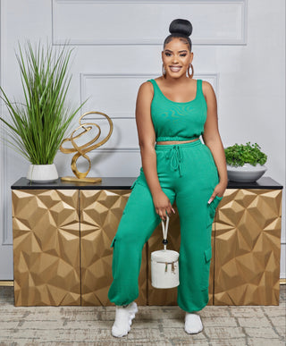 Cargo two piece jogger set