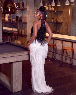 Ellen Halterneck fringe dress