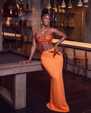 Aruba beaded two piece set