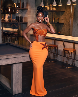 Aruba beaded two piece set