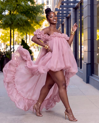 Be unforgettable Flower Off Shoulder Asymmetric Maxi Dress
