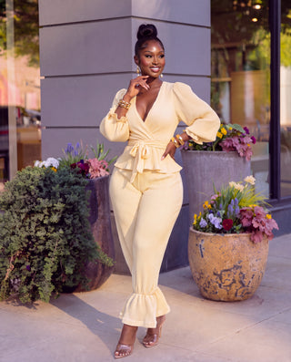 VOGUE BUTTER TWO-PIECE SET