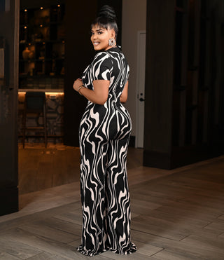 Kezia wide leg jumpsuit set