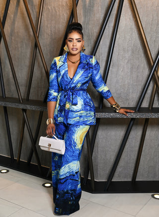 Starry Night Blazer Pant Set