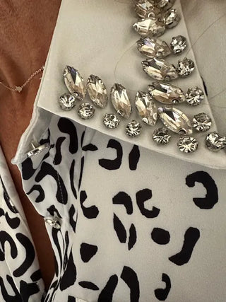 Black & White Fierce Set with Rhinestone details