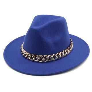 Cuban chunky chain extra wide Brim hat
